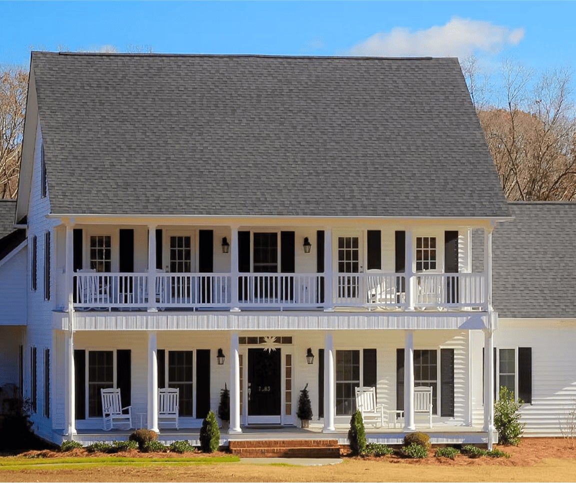 residential house showcasing roof installation from a Winston Salem NC roofing company