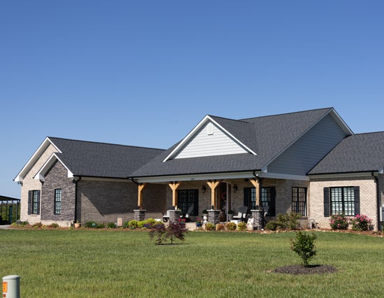 residential house  with big lawn